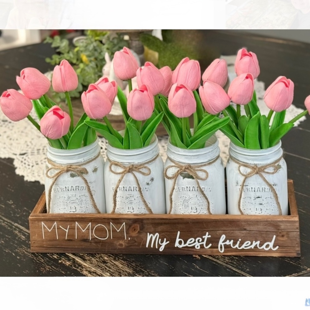 Farmhouse Flowers Mom Centerpiece
